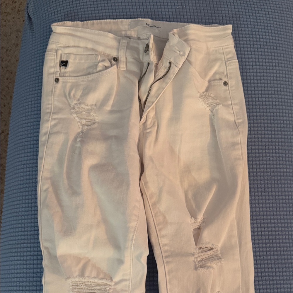 KanCan Women's Straight Leg Jeans - Cream